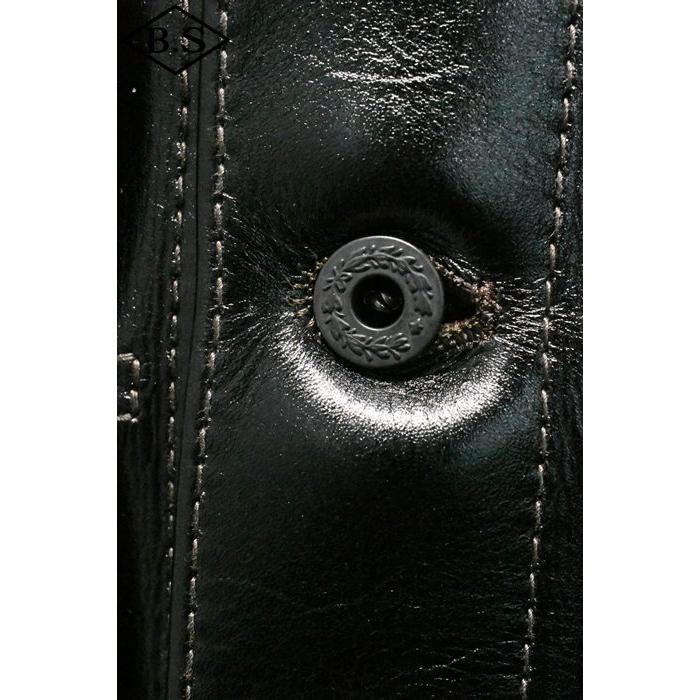別注 ワイツーレザー Y’2 LEATHER レザージャケット LSB-141 26  ANILINE STEER 2ndモデル BLACKの画像