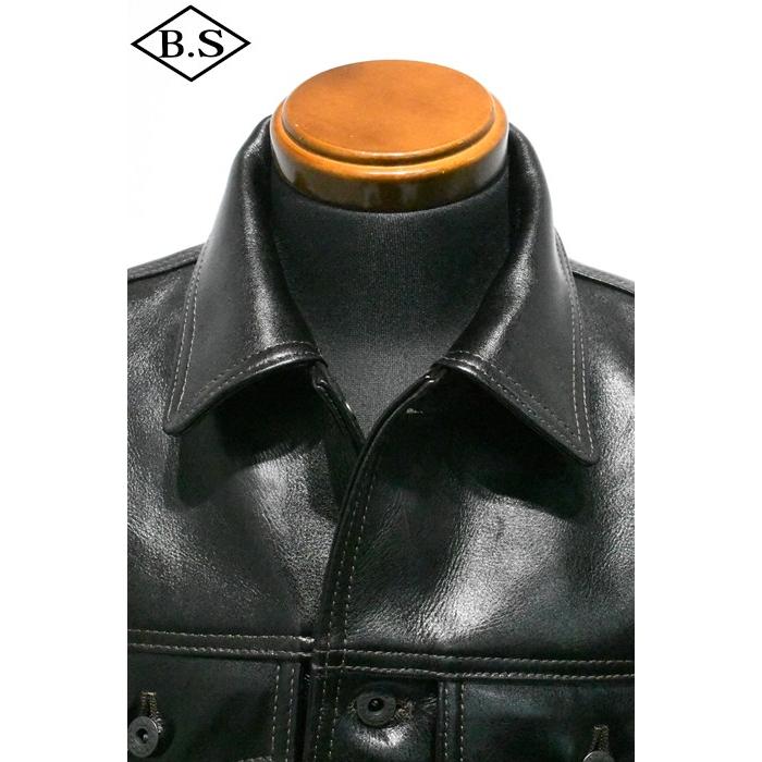 別注 ワイツーレザー Y’2 LEATHER レザージャケット LSB-139 26  ANILINE STEER 3rdモデル BLACKの画像