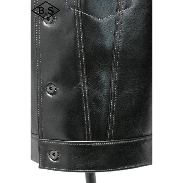 別注 ワイツーレザー Y’2 LEATHER レザージャケット LSB-139 26  ANILINE STEER 3rdモデル BLACKの画像
