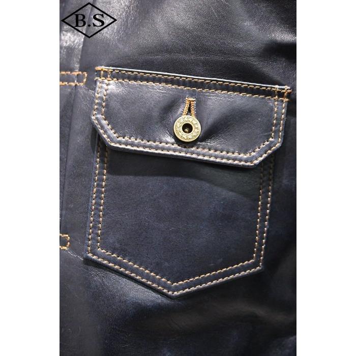 ワイツーレザー Y'2 LEATHER レザージャケット IB-140 INDIGO HORSE