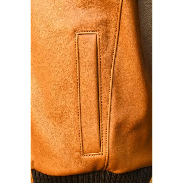 ワイツーレザー Y’2 LEATHER レザージャケット SB-127 STEER OIL RIB JKT  ステアオイルリブジャケット キャメルの画像