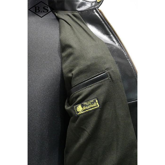 ワイツーレザー Y’2 LEATHER レザージャケット PR-64 VINTAGE HORSE LIGHT SINGLE RIDERS BLACK 大きいサイズの画像