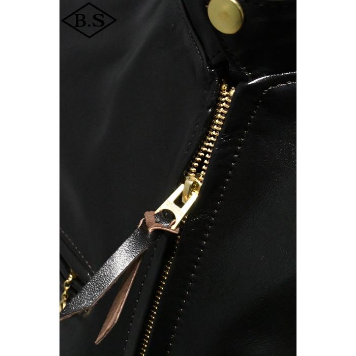 ワイツーレザー Y’2 LEATHER レザージャケット PR-64 VINTAGE HORSE LIGHT SINGLE RIDERS BLACK 大きいサイズの画像