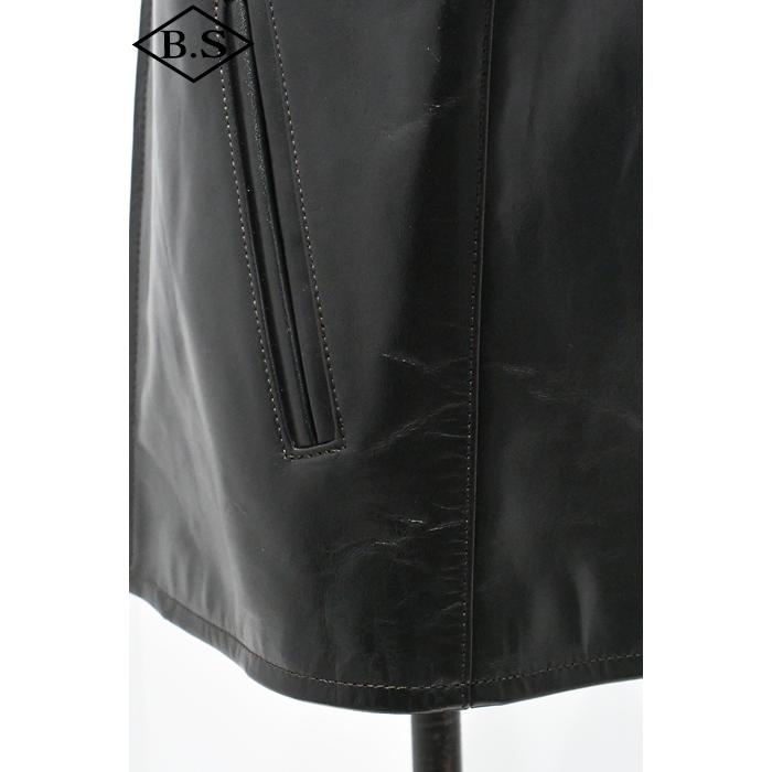 ワイツーレザー Y’2 LEATHER レザージャケット PR-64 VINTAGE HORSE LIGHT SINGLE RIDERS BLACK 大きいサイズの画像