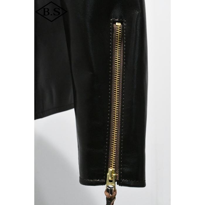 ワイツーレザー Y’2 LEATHER レザージャケット PR-64 VINTAGE HORSE LIGHT SINGLE RIDERS BLACK 大きいサイズの画像