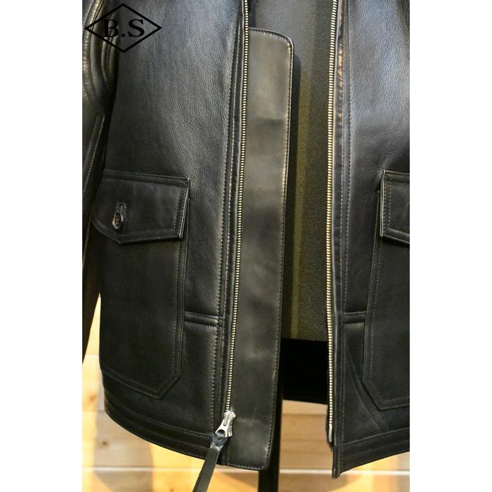 ワイツーレザー Y'2 LEATHER ANJ-4 COLOMER MOUTON BLACK ブラック