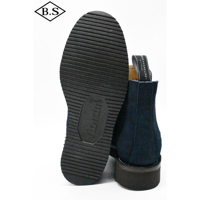 ゼローズ ブーツ ZERROW’S ブーツ BSG-1 BONEAKERS LINE SIDE GORE #2021 ブニーカーズライン サイドゴアブーツ Navy Suede ネイビースエードの画像