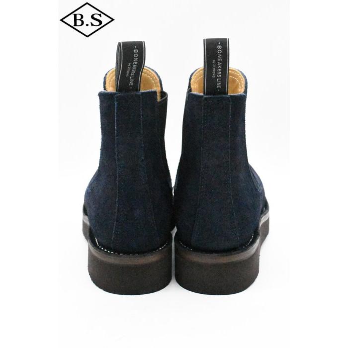 ゼローズ ブーツ ZERROW’S ブーツ BSG-1 BONEAKERS LINE SIDE GORE #2021 ブニーカーズライン サイドゴアブーツ Navy Suede ネイビースエードの画像