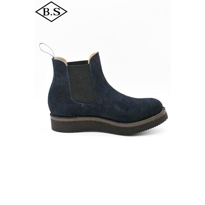 ゼローズ ブーツ ZERROW’S ブーツ BSG-1 BONEAKERS LINE SIDE GORE #2021 ブニーカーズライン サイドゴアブーツ Navy Suede ネイビースエードの画像