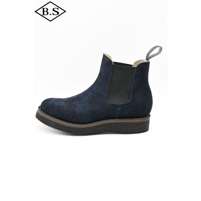 ゼローズ ブーツ ZERROW’S ブーツ BSG-1 BONEAKERS LINE SIDE GORE #2021 ブニーカーズライン サイドゴアブーツ Navy Suede ネイビースエードの画像