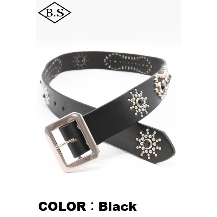 コリンボ COLIMBO ベルト ZA-0700 JEWEL STUDDED LEATHER BELT 40mm "Peanuts Pattern"の画像