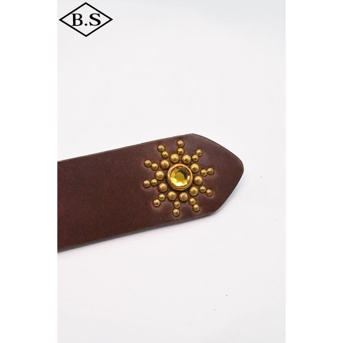 コリンボ COLIMBO ベルト ZA-0700 JEWEL STUDDED LEATHER BELT 40mm "Peanuts Pattern"の画像