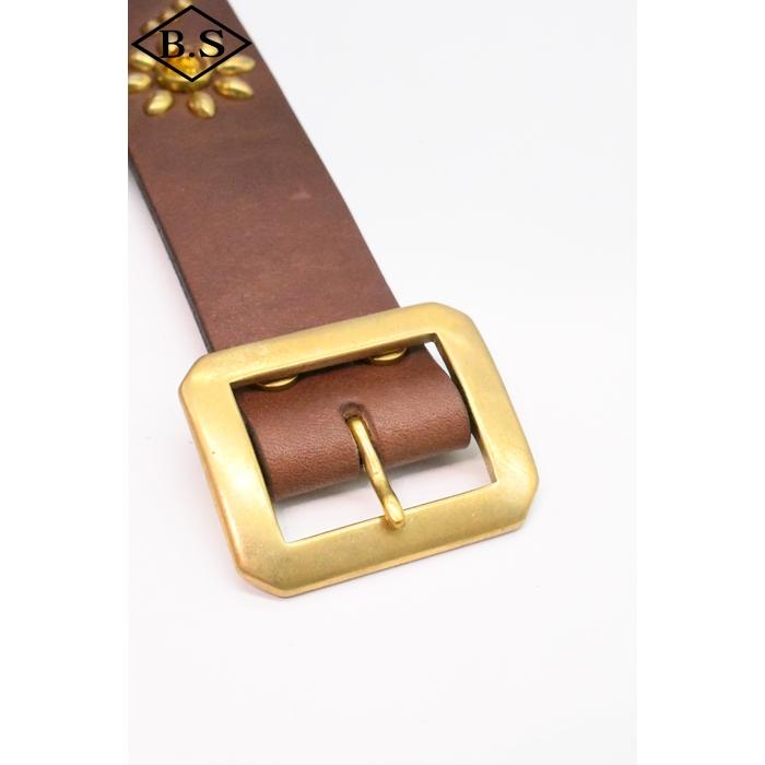 コリンボ COLIMBO ベルト ZA-0701 JEWEL STUDDED LEATHER BELT 40mm "Flower Pattern"の画像