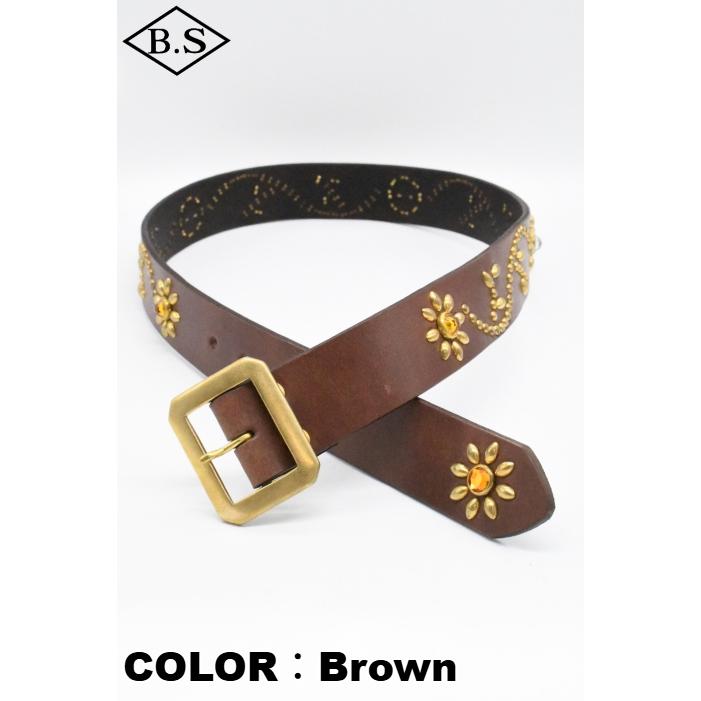 コリンボ COLIMBO ベルト ZA-0701 JEWEL STUDDED LEATHER BELT 40mm