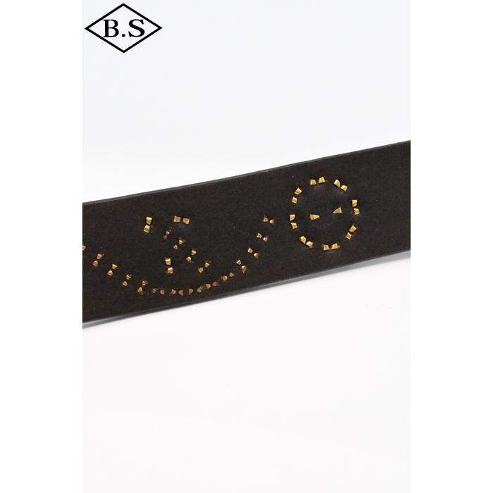 コリンボ COLIMBO ベルト ZA-0701 JEWEL STUDDED LEATHER BELT 40mm "Flower Pattern"の画像