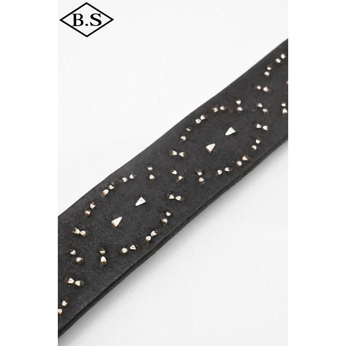 コリンボ COLIMBO ベルト ZA-0702 JEWEL STUDDED LEATHER BELT 27mm "Cat's eye Pattern"の画像
