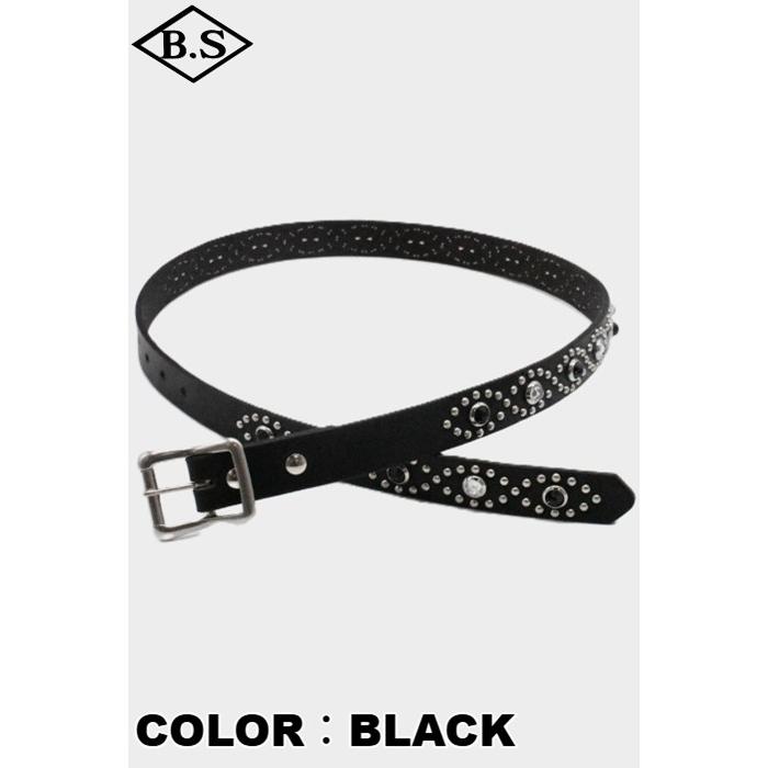 コリンボ COLIMBO ベルト ZA-0702 JEWEL STUDDED LEATHER BELT 27mm "Cat's eye Pattern"の画像