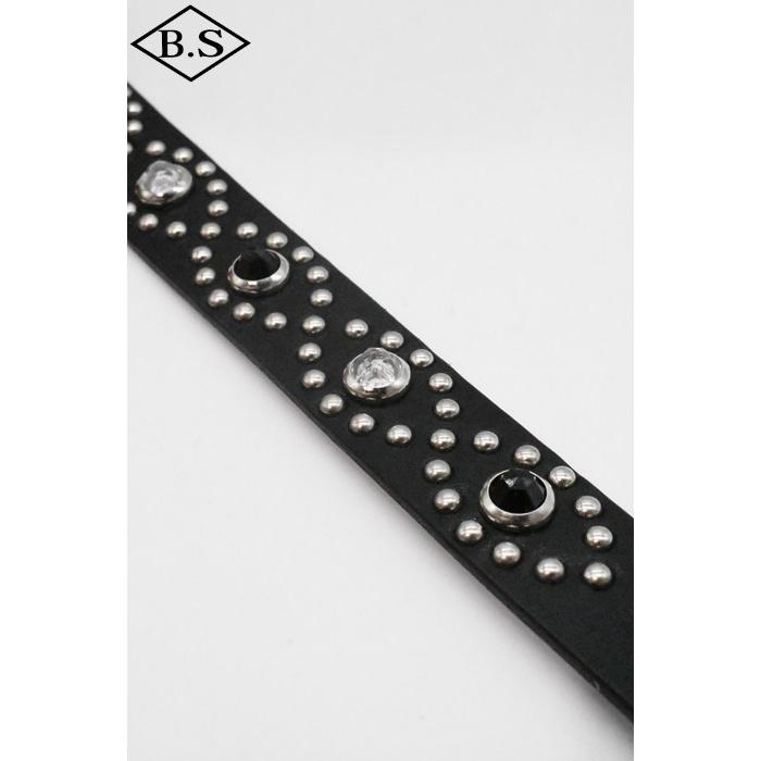 コリンボ COLIMBO ベルト ZA-0702 JEWEL STUDDED LEATHER BELT 27mm "Cat's eye Pattern"の画像