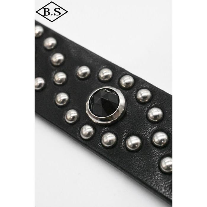 コリンボ COLIMBO ベルト ZA-0702 JEWEL STUDDED LEATHER BELT 27mm "Cat's eye Pattern"の画像