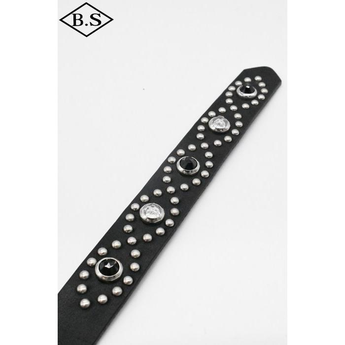 コリンボ COLIMBO ベルト ZA-0702 JEWEL STUDDED LEATHER BELT 27mm "Cat's eye Pattern"の画像
