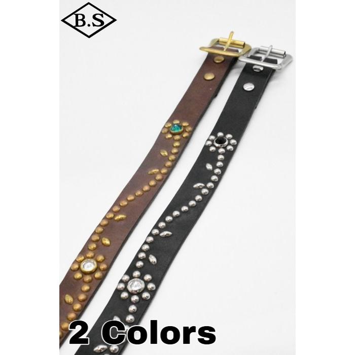 コリンボ COLIMBO ベルト ZA-0703 JEWEL STUDDED LEATHER BELT 27mm