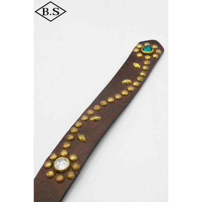 コリンボ COLIMBO ベルト ZA-0703 JEWEL STUDDED LEATHER BELT 27mm