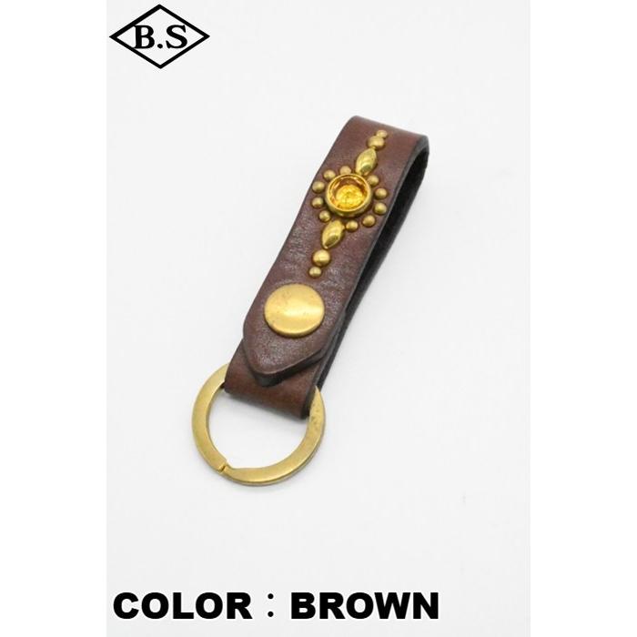 小物 08 コリンボ COLIMBO 小物 ZA-0706 JEWEL STUDDED LEATHER KEY RING