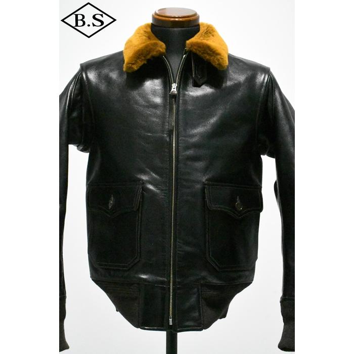 コリンボ 別注 COLIMBO レザージャケット G-1 HORSEHIDE BLACK 茶芯