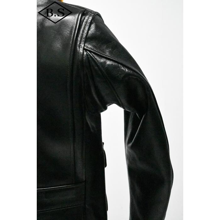 コリンボ 別注 COLIMBO レザージャケット G-1 HORSEHIDE BLACK 茶芯 