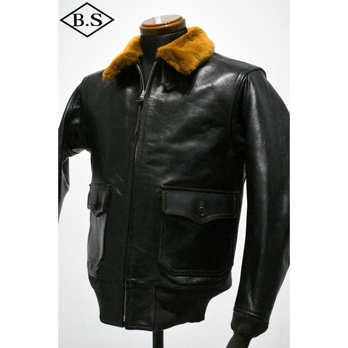 コリンボ 別注 COLIMBO レザージャケット G-1 HORSEHIDE BLACK 茶芯