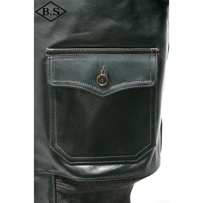 コリンボ 別注 COLIMBO レザージャケット G-1 HORSEHIDE BLACK 茶芯 