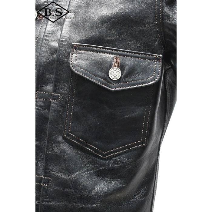 ダブルヘリックス DOUBLE HELIX レザージャケット WM0201 Gold Digger