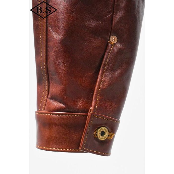 ダブルヘリックス DOUBLE HELIX レザージャケット WM0103 Western Cowboy Burgundy ...