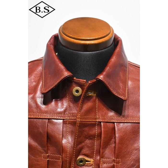ダブルヘリックス DOUBLE HELIX レザージャケット WM0103 Western Cowboy Burgundy ...