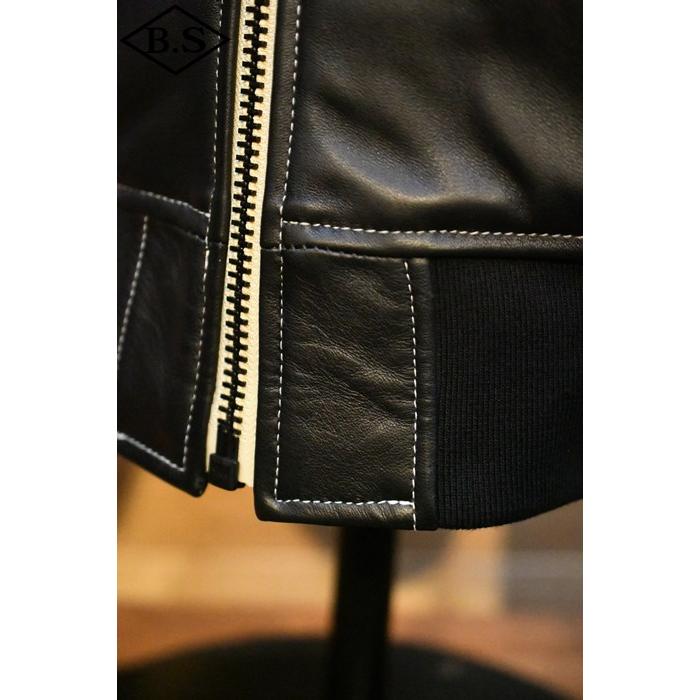 テッドマン TEDMAN アウター TMAL-550 TEDMAN Leather MA-1 BLACKの画像