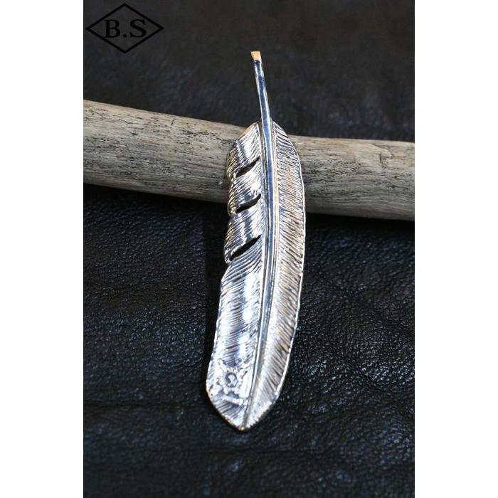 FIRST ARROW'S P-003R シルバーターコイズ フェザーペンダント ファーストアローズ FIRST-ARROW's P-003R ターコイズ付きフェザー(L