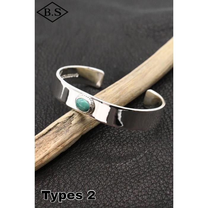 ファーストアローズ FIRST-ARROW's BR-003 ターコイズ付 平打11mm