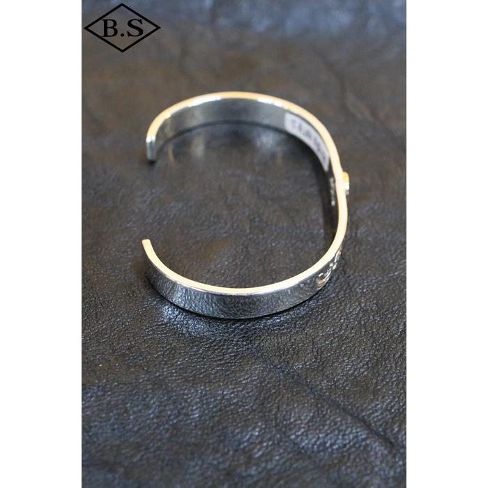 美品✨ファーストアローズ　バングル　カラ草彫り　平打5mm シルバー　刻印 K18付 平打12mmカラ草彫りバングル | バングル | FIRST-ARROW's