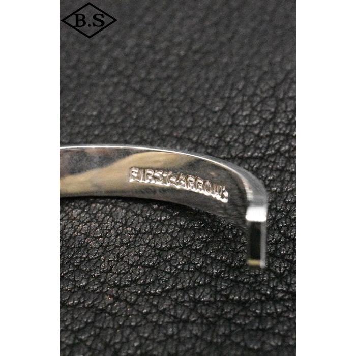 ファーストアローズ FIRST-ARROW's BR-013 K18付平打8mm カラ草彫りバングル シルバー Lサイズ | FIRST ARROW's | 07