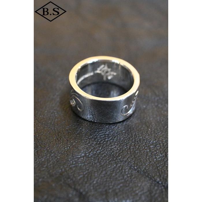 ファーストアローズ FIRST-ARROW's R-005 K18付平打12mm カラ草彫り