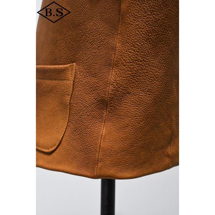 ジェラード JELADO ベスト The 2 Monkeys ザツーモンキーズ TM83529 Leather trapper's vest レザートラッパーズベスト CAMELの画像