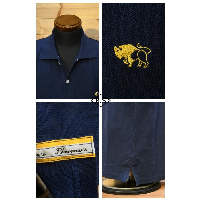 フェローズ  PHERROW’S ポロシャツ 23S-PPS1 鹿の子 バッファロー刺繍｜barnstormer2｜19