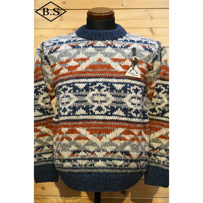 Pherrow's（フェローズ） ニット 23W-PNS1 総柄クルーネックニット