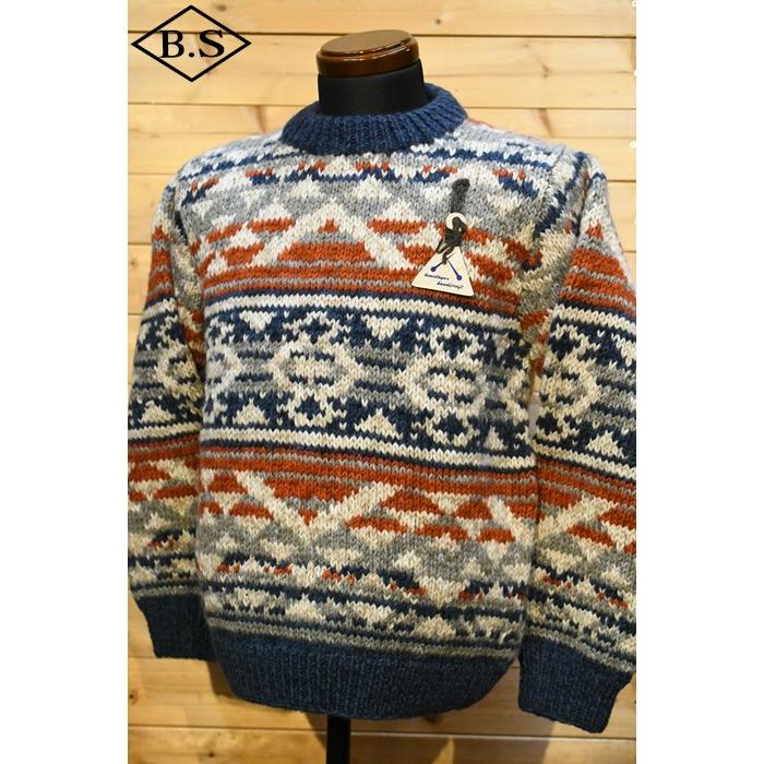 Pherrow's（フェローズ） ニット 23W-PNS1 総柄クルーネックニット