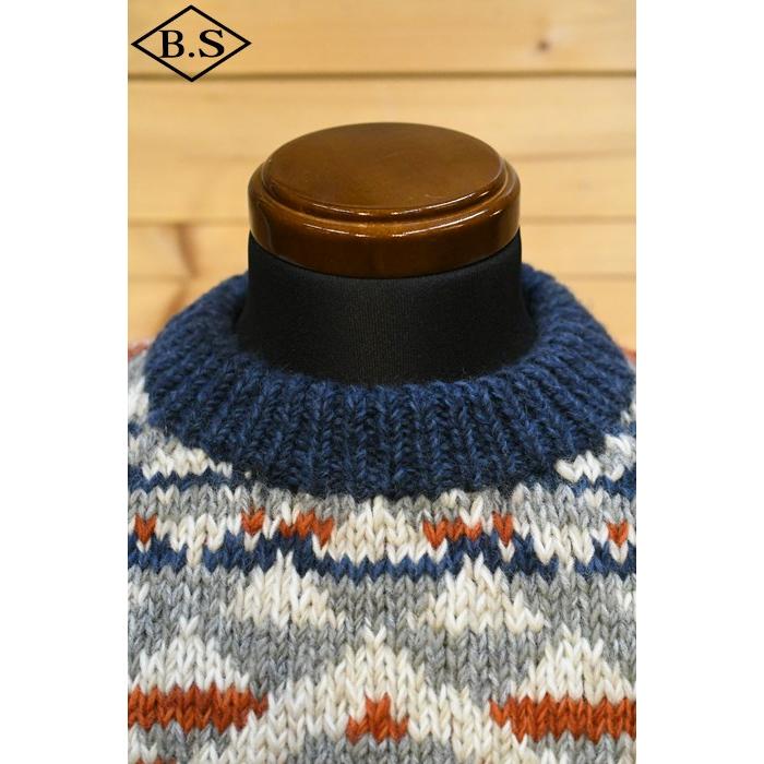 Pherrow's（フェローズ） ニット 23W-PNS1 総柄クルーネックニット