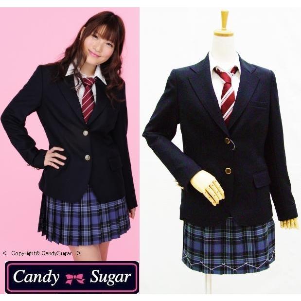 送料無料 なんちゃって制服ブランドcandysugar 紺ブレザー パイピング付き Sc Jk01 学生服のバロンハヤカワ 通販 Yahoo ショッピング