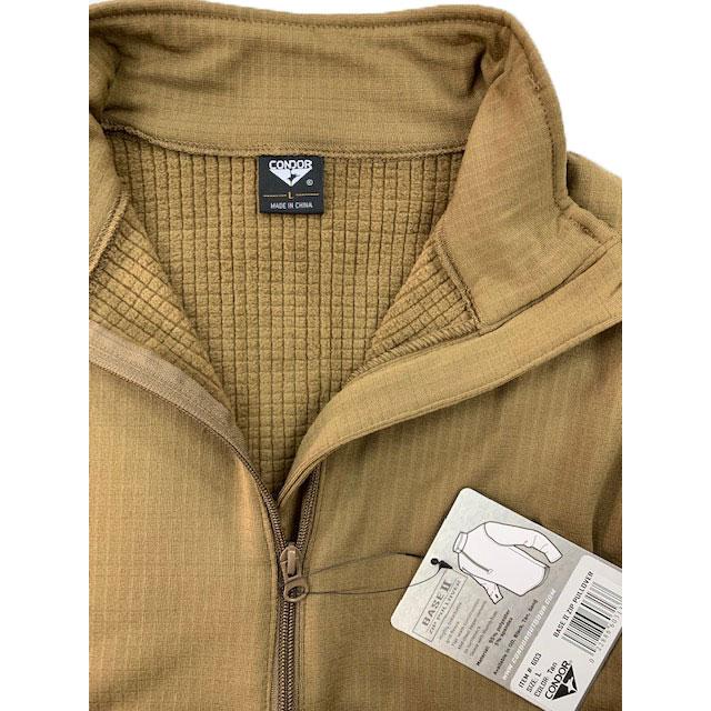 CONDOR コンドル BASEIIZIP PULLOVER 603(陸上自衛隊/迷彩/OD/TAN/防寒