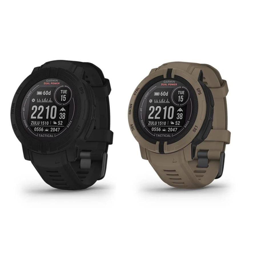 GARMIN(ガーミン)Instinct 2 Dual Power Tactical Edition (陸上自衛隊/装備品/GPS/インスティンク/タクティカル/ソーラー/時計/ミリタリー/アウトドア)｜baron1533