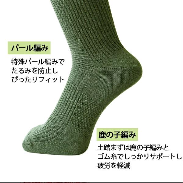 ガッツマン】ND-01 3足組ノーマルデイリー先丸ソックス(陸上自衛隊