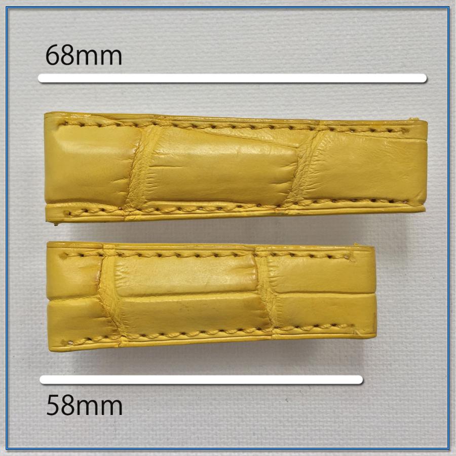 SALE！ロレックス デイトナ 別注品 Dバックル専用 ワニ革 特注 6/7 Lサイズ ITALY YELLOW イエロー 黄色 クロコダイル
